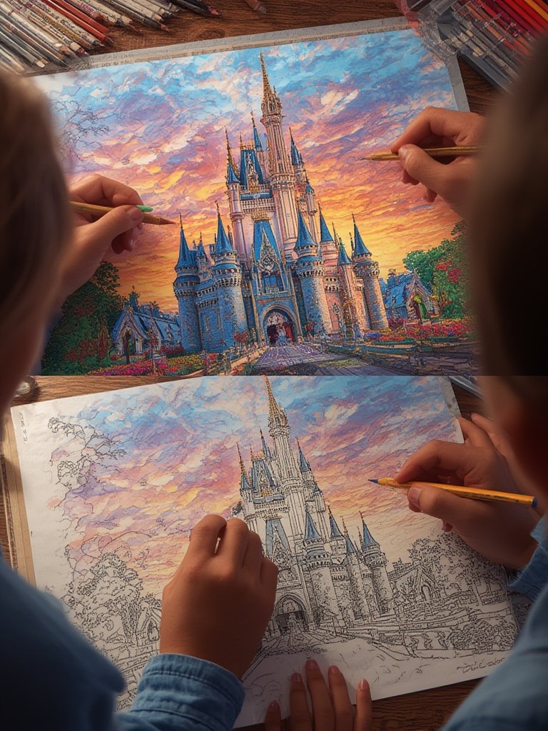 Disney Coloring in action