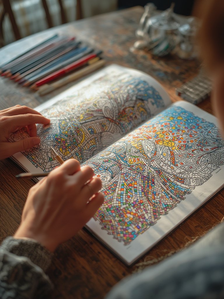 coloring book in action