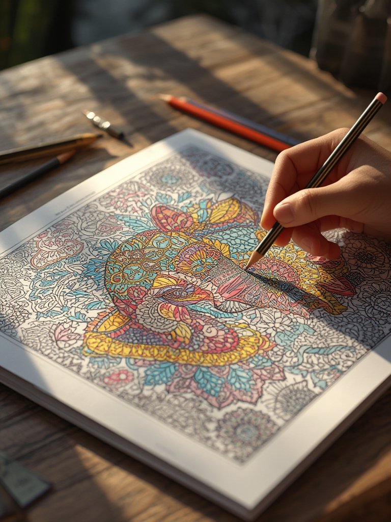 mindfulness coloring in action
