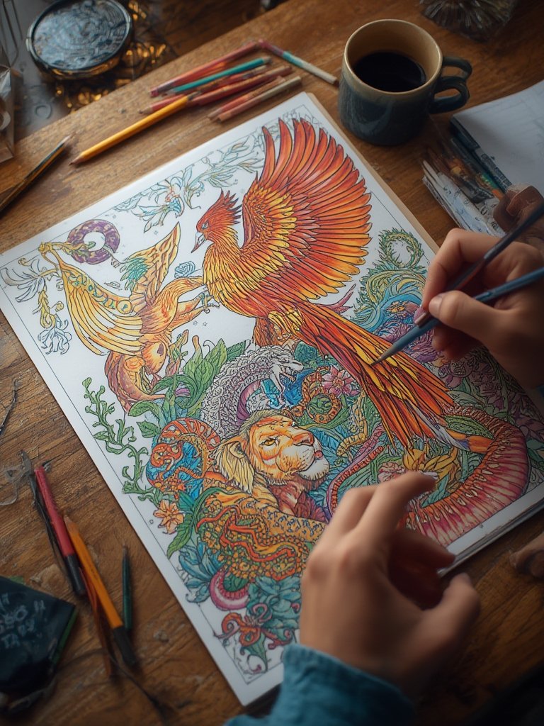 mythical coloring in action