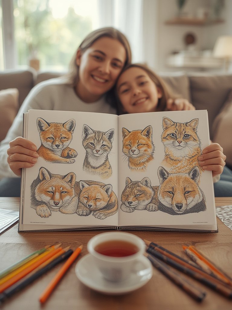 cute animals coloring book - Illustration 3
