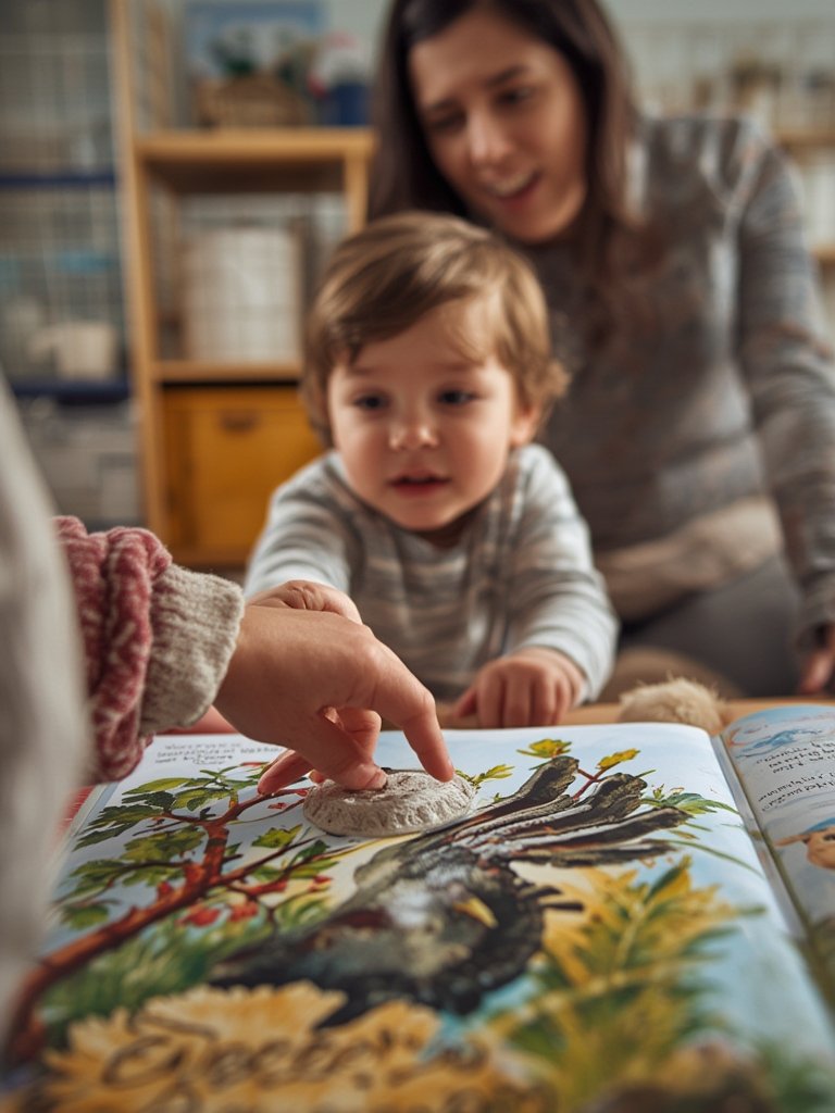 sensory book in action