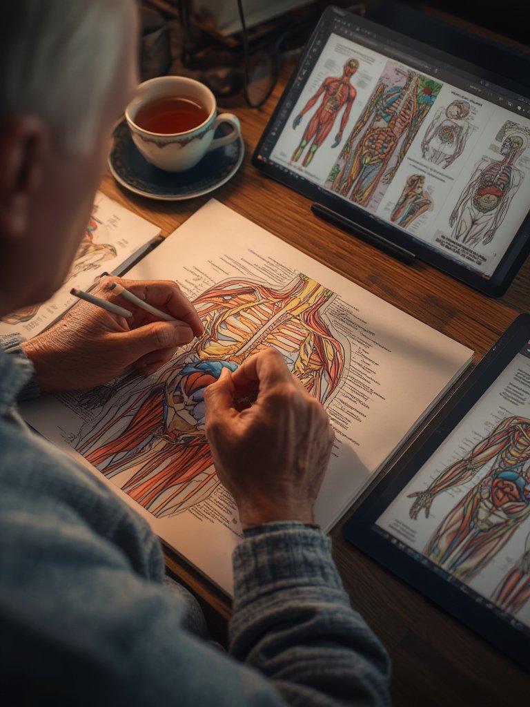 anatomy coloring in action